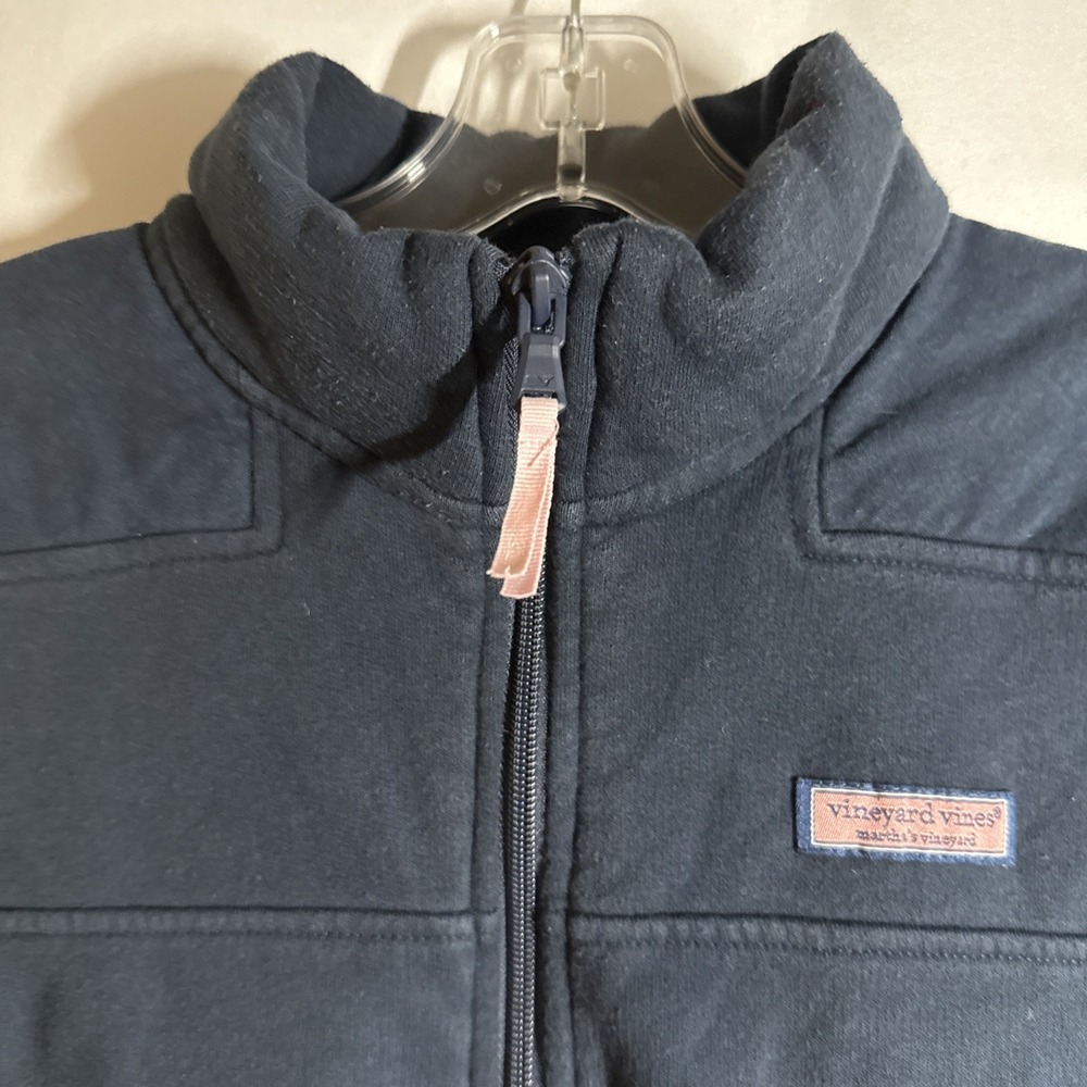 Vineyard Vines Womens Shep  Navy Blue 1/4 Zip Pullover Style 2K001317 VTG  Sz L - Picture 9 of 15